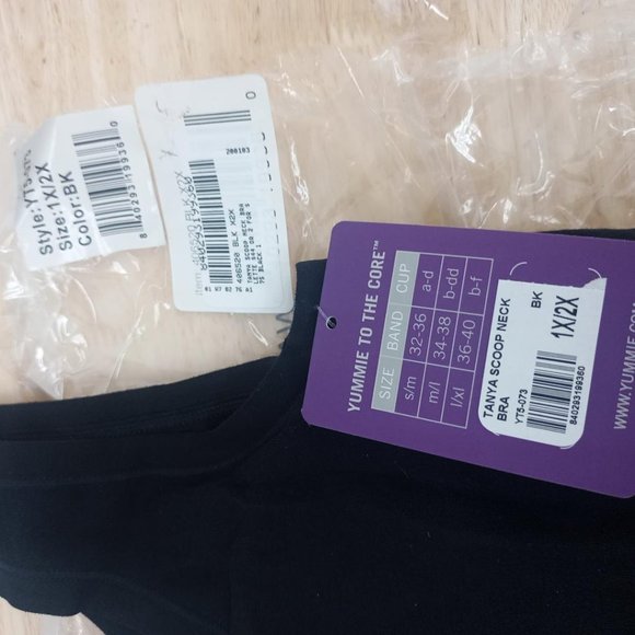 Yummie Tanya Scoop Neck Bra with Removable Pads 1X/2X - Picture 3 of 4